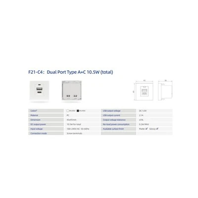 USB A USB C-voedingsmodule